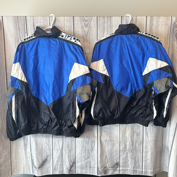 Vintage Matching Diadora Zip Track Jacket Windbreakers - Picture 2 of 14